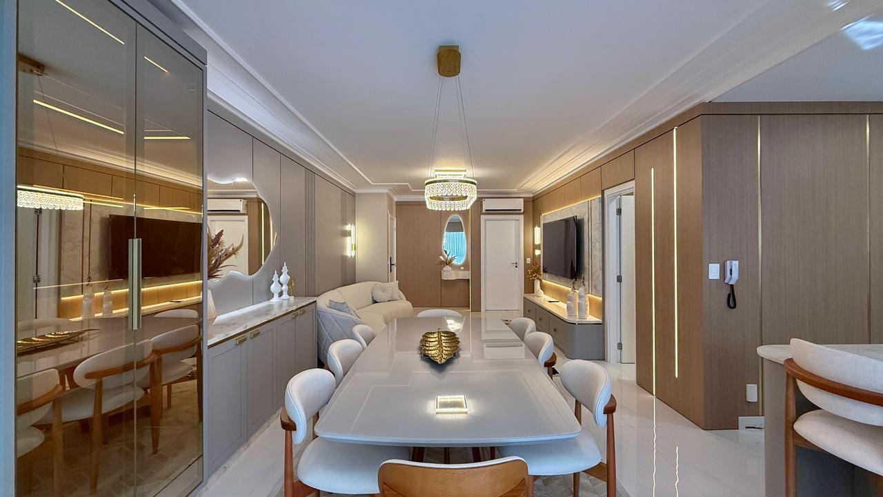Apartamento 4 suítes mobiliado no Ed. San Lorenzo, Centro, Itapema