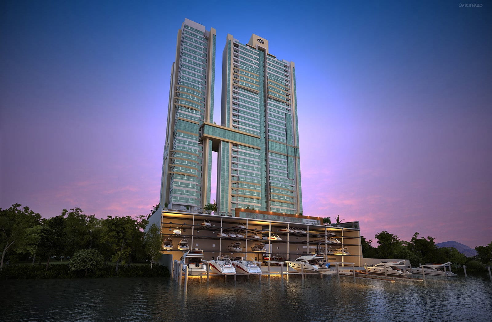 Apartamento 4 suítes mobiliado no Marina Beach Towers - Torre Pacific, Centro, Balneário Camboriú