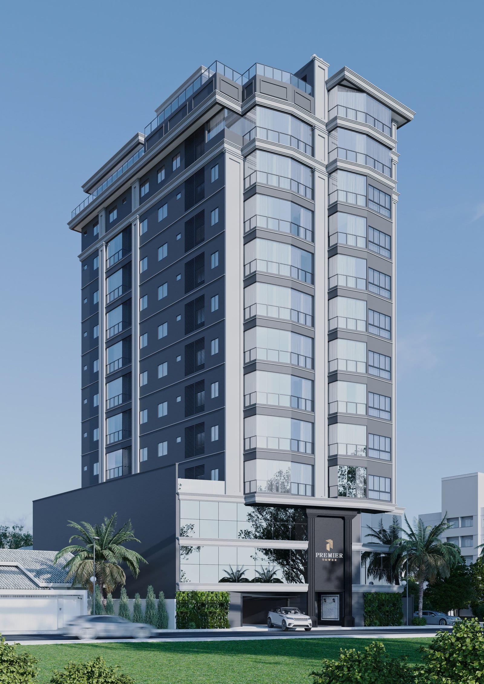 Apartamento 2 suítes mobiliado frente mar no Premier Tower, Praia da Armação, Penha