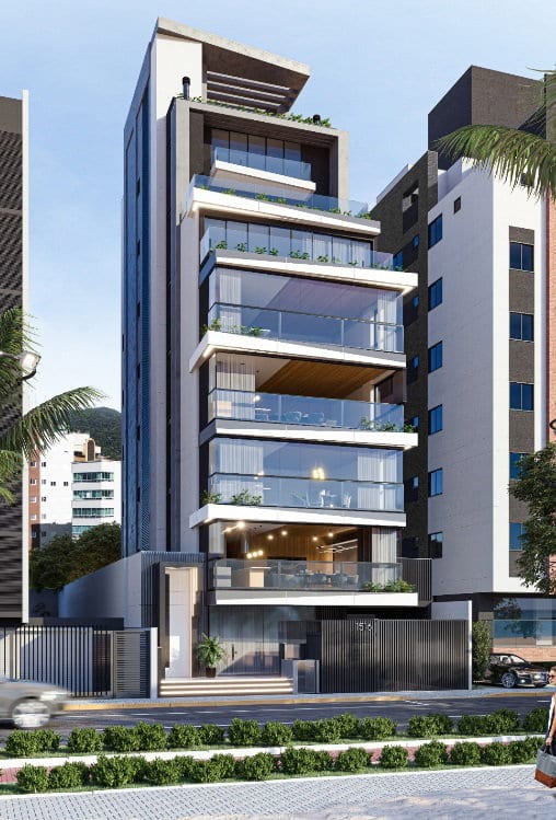 Cobertura 3 suítes mobiliado frente mar na Avenida Beira Mar, Centro, Itapema