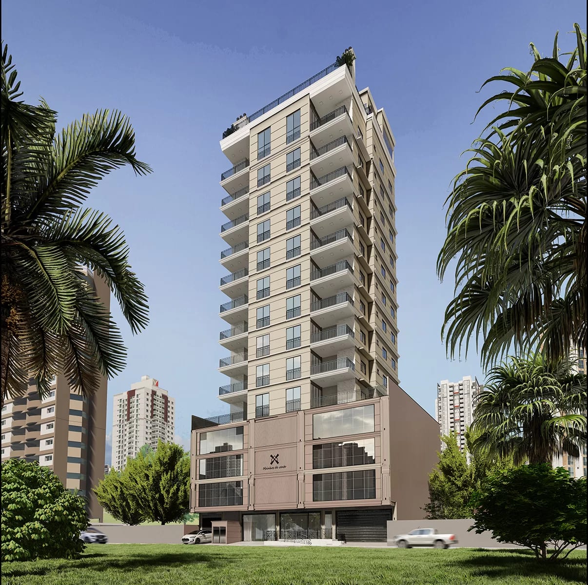 Apartamento 3 suítes mobiliado no Ed. Moinhos de Vento, Meia Praia, Itapema