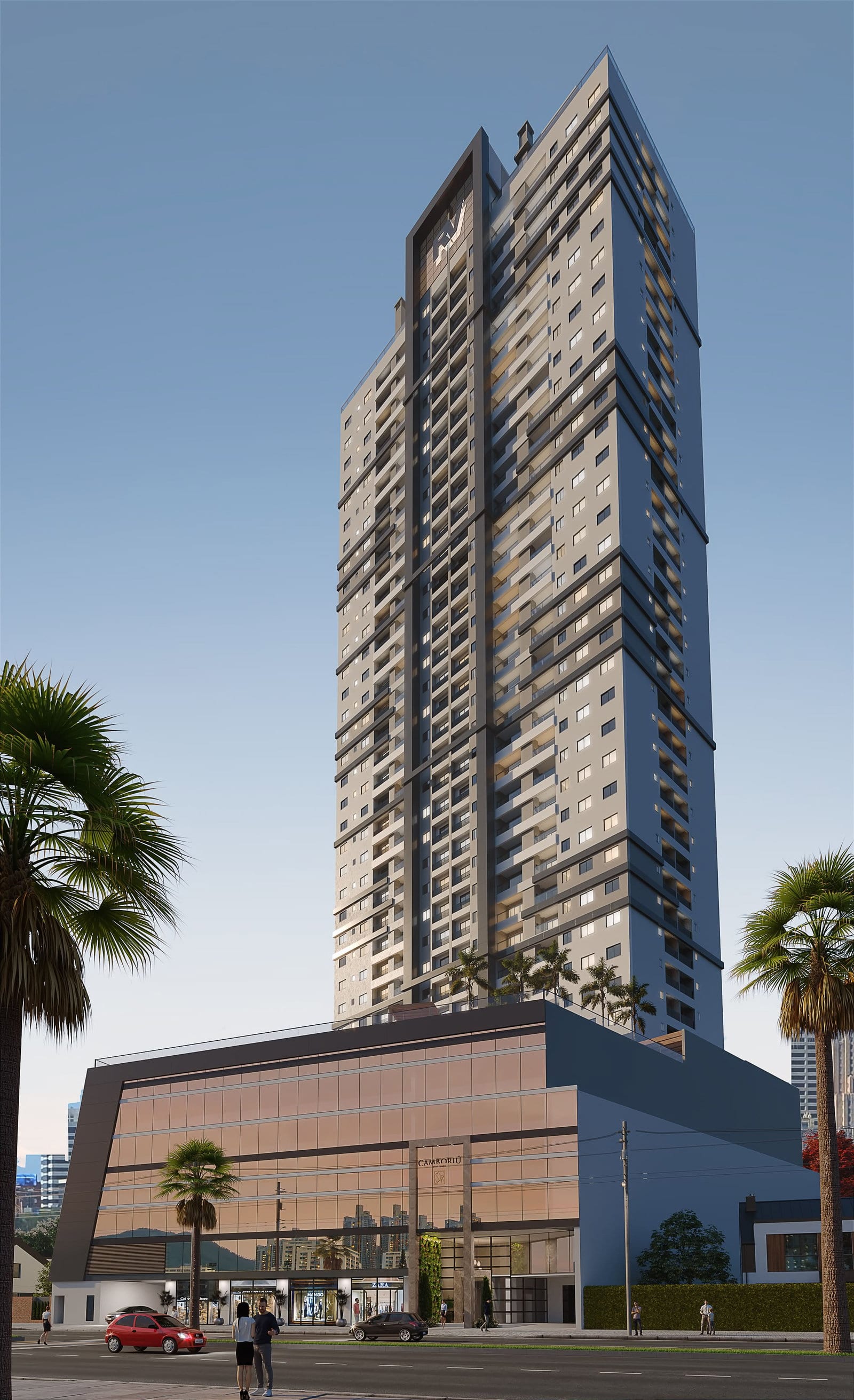 Apartamento 3 dormitórios mobiliado no Ed. Camboriú Boulevard, Tabuleiro, Camboriú