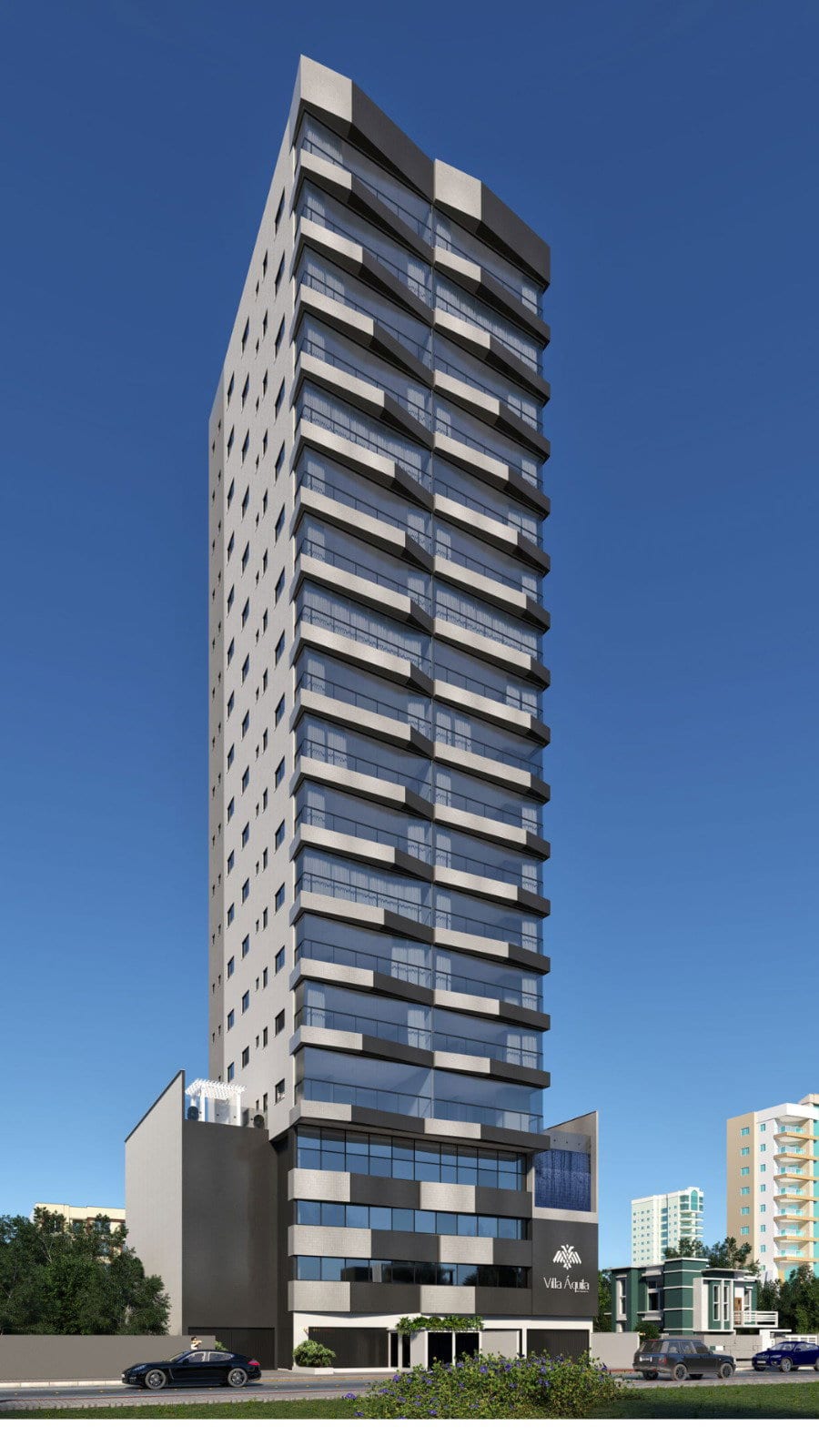 Apartamento 3 suítes no Villa Áquila Residence, Perequê, Porto Belo