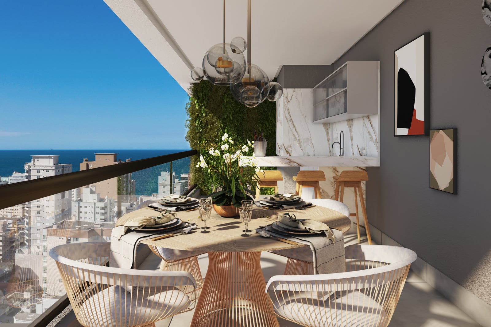 Apartamento 4 suítes mobiliado no PortoFino Residence, Meia Praia, Itapema