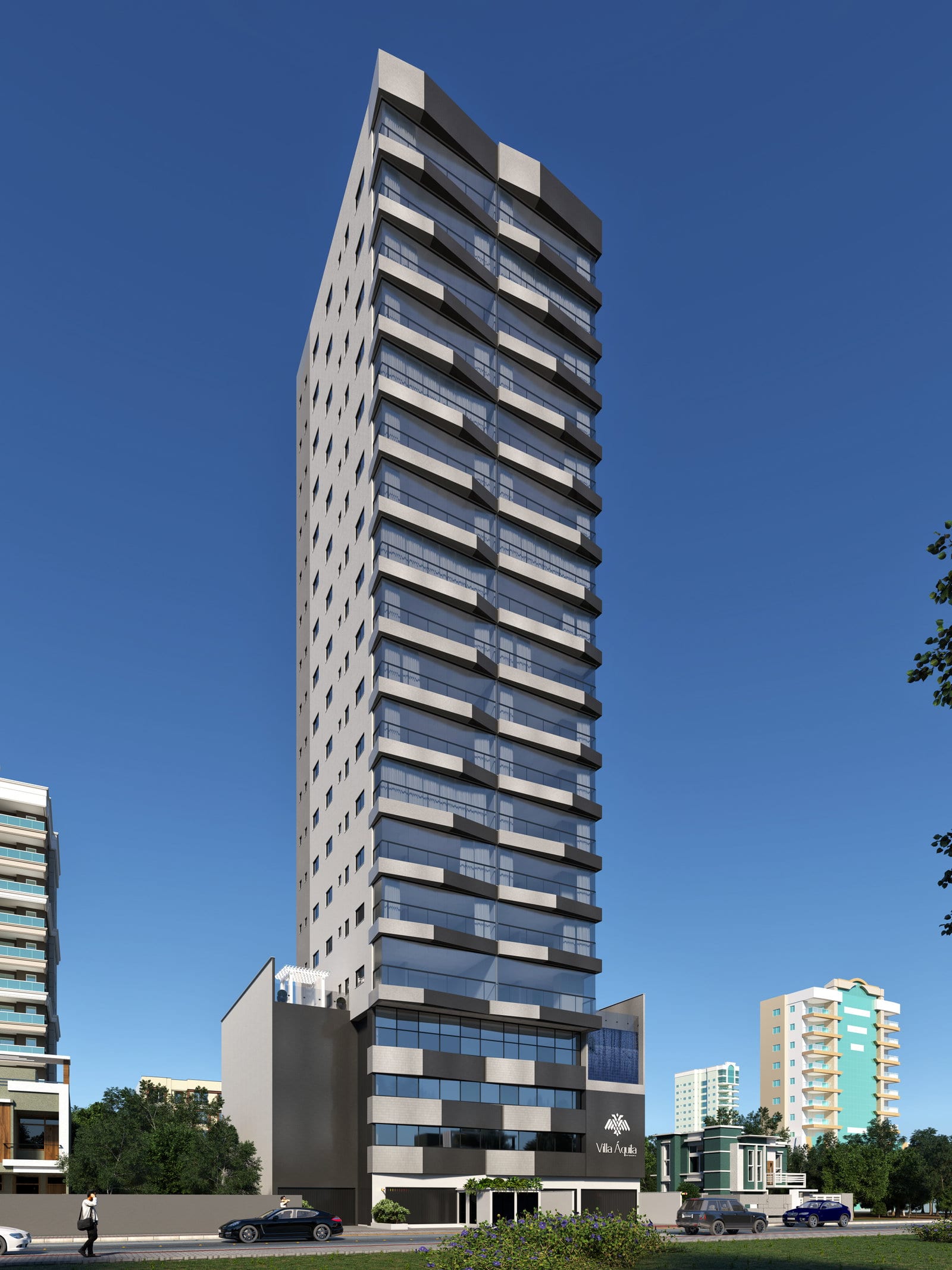 Apartamento 3 suítes mobiliado no Ed. Villa Aquila, Perequê, Porto Belo